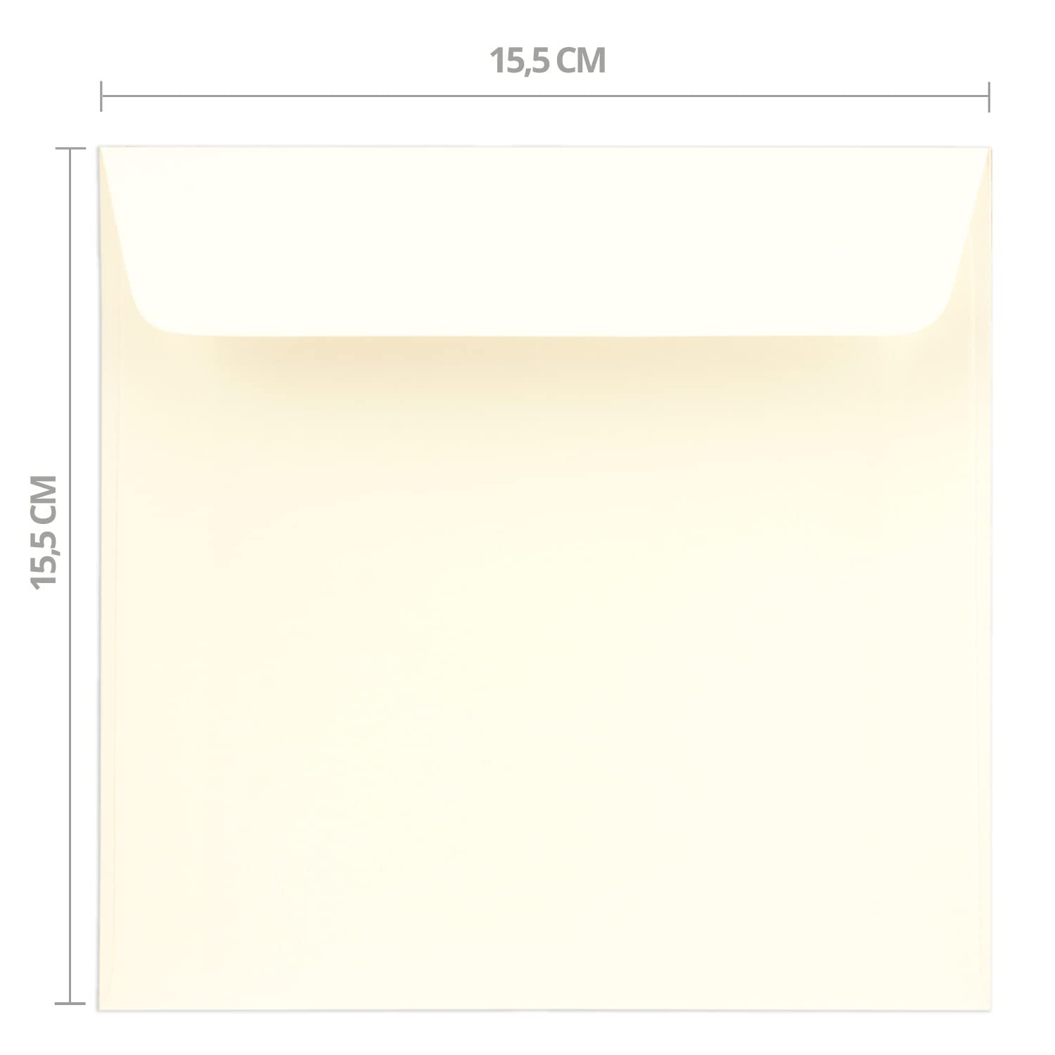 30 x Briefumschläge Quadrat 155 x 155 mm mit Selbstklebestreifen ohne Fenster - Blau