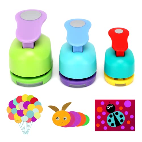 KIPIDA Perforeuses de Papier, Perforatrices Rondes à Motif 8 15 25 mm pour Projets DIY Scrapbooking Création de Cartes Déco Motif, Artisanat, Cartes de Vœux, étiquettes Cadeaux, Bricolage d'enfants
