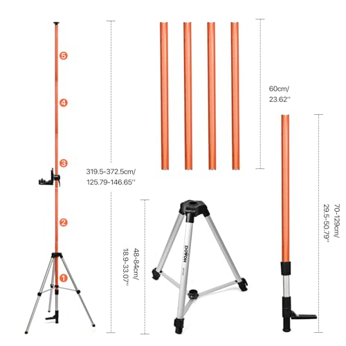 Perche télescopique de niveau laser pour un alignement précis au plafond