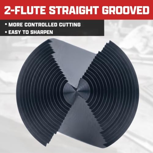 Image of NEIKO 10634B Step Drill Bit, 3 Steps 7 /8 inch to 1-7 /32 inch Straight M35 Cobalt, AlTiSiN Coated, 3 /8 inch Tri-Flat Step Bits for Steel, Metal, Wood, Plastic, Unibit Cone Drill Bits, Two Flute