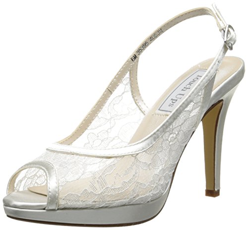 Touch Ups Women's Lydia Platform Pump, White, 4 UK