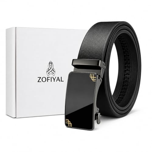 Image of Men's Auto Lock Belt with elegant design | Premium Vegan Leather | Adjustable Ratchet Belt | No Hole Design | Perfect Fit Waist 28-42 Inches for Office