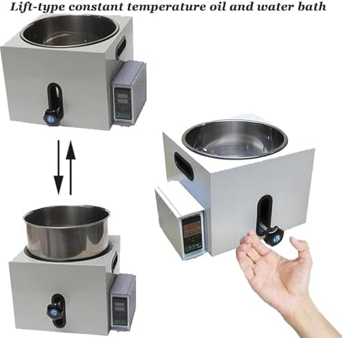 Digital Laboratory Water Bath, PID Controlled Heating Device, 3L Stainless Steel Oil & Water Bath, Adjustable Lift Type, Ideal for Chemistry & Lab Use, 250℃ Maximum Temperature