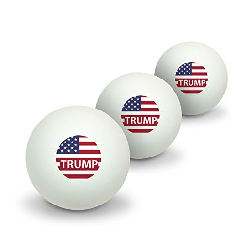 GRAPHICS & MORE President Trump American Flag Novelty Table Tennis Ping Pong Ball 3 Pack