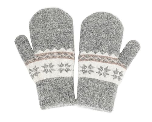 Image of Kids-Gloves Winter-Gloves Stretchy Knitted-Gloves Warm Full-Fingers Stretch Gloves-Mittens