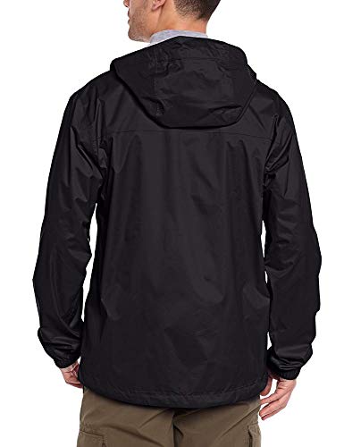 Helly Ha   nsen Men's Loke Lightweight Hooded Waterproof Windproof Breathable Rain Coat Jacket, 990 Black, Small