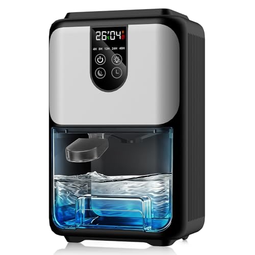 Dehumidifier for Home,1800ml Electric Dehumidifier with Quiet & Auto Shut off 7 Color Lights 48H Timer Portable Small Dehumidifiers for Bedroom, Bathroom, Wardrobe, Closet, Basements, RV