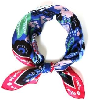 Fashion Silk Petit Square Scarf Nathalie Lete Shawl Wrap Flower Rosese Karma Butterfly