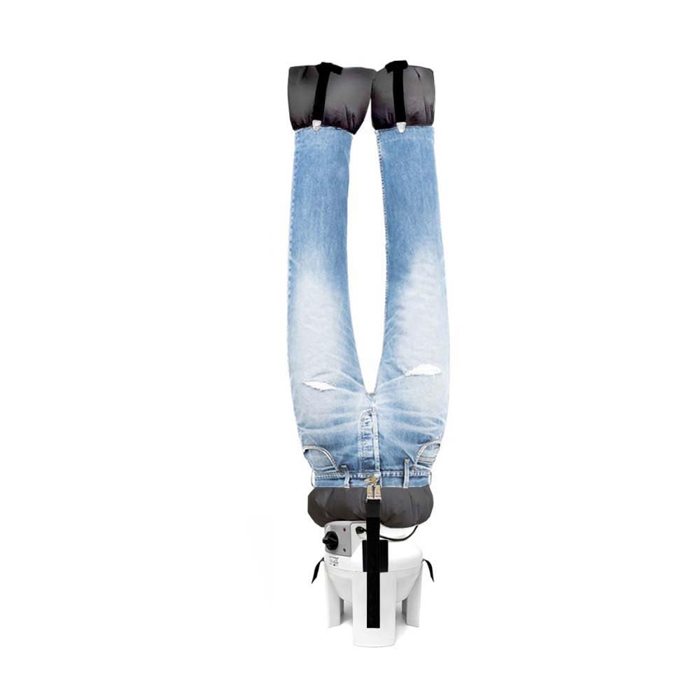 Bügelpuppe Basis mit Höhenverstellung und Rädern trocknet und bügelt automatisch Hosen, Jeans, kurze Hosen, militärische Hosen mit warmer Luft 2 Programme Garantie 5 Jahre Energieklasse A ++ SA08 INOX