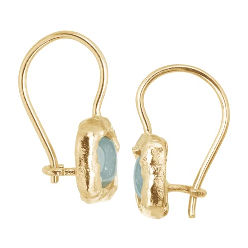 Silpada 'Mediterra' Natural Aquamarine Petite Drop Earrings In 14K Gold-Plated Sterling Silver #TOP2