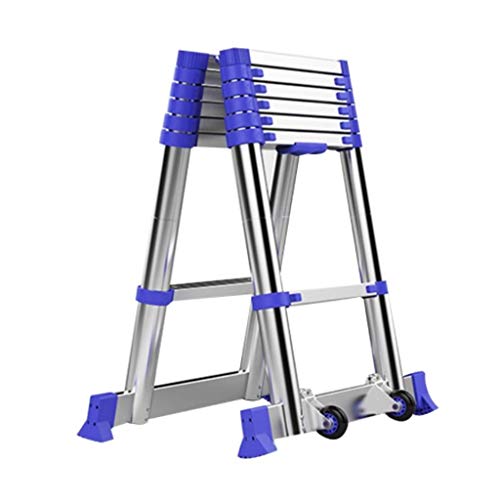 Escalera telescópica, Escalera Plegable, Escalera telescópica Adecuada para Escalera de ingeniería de construcción Interior y Exterior Keep it in Mind