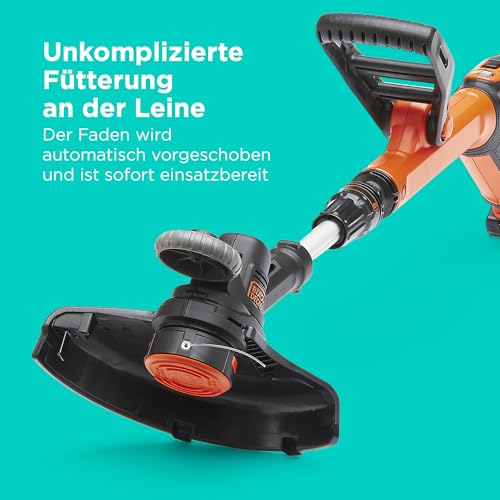 BLACK+DECKER POWERCONNECT Akku-Rasentrimmer (ohne Akku und Ladegerät), 28cm, STC1820PCB-XJ