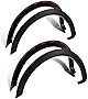 PIT66 Fender Flares, Compatible With 2004-2008 FORD F-150(NOT For Heritage), Black Factory Style Wheel Flares Set, 4 Piece