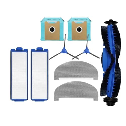 Robot Vacuum Cleaner Main Brush + Side Brush + Dust Bag + Mop Cloth + Filter,Compatible for Eufy G40/G40 Hybrid+