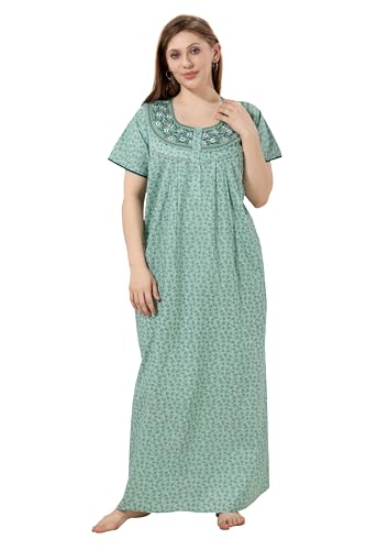 Image of Soulemo Women's Pure Cotton Floor Length Nighty 1690