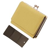 [ブランポム] 財布 レディース 三つ折り財布 ミニ財布 小銭入れ コンパクト bp-1068 イエロー/モカ