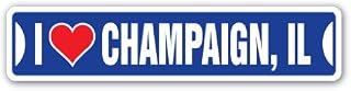 I Love Champaign, Illinois Street Sign il City State us Wall Road dÃ©cor Gift