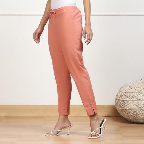 Regular Pinting Types BIBA Cotton Solid Regular Casual Pants - Price History