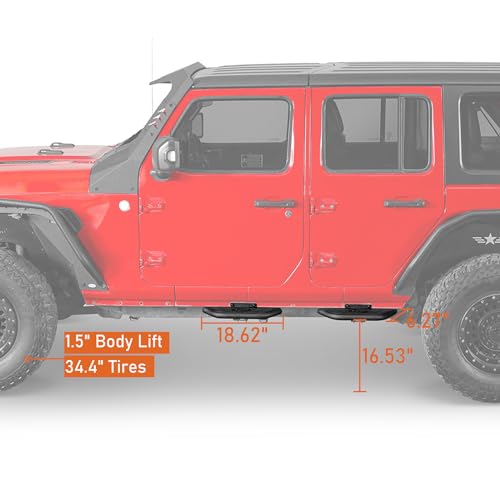 Estribos laterales para Jeep Wrangler JL 4 puertas miniatura 3
