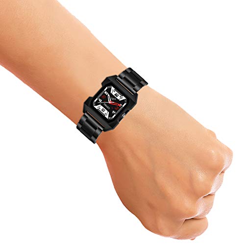 Image of PIRASO Fast Trend Rectangular CASE with Designer Display Analogue Watch for Men and Boys