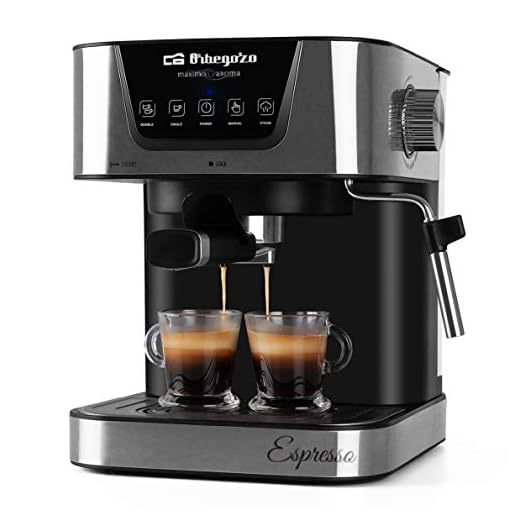 Orbegozo Ex 6000 - Cafetera Para Espresso Y Cappucino, 20 Bar De Presión, Depósito 1,5 L, Apta Para Monodosis, 1050 W De Potencia