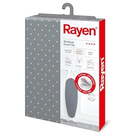 Rayen | Universellt överdrag till strykbräda (lätt att montera vadderat överdrag till strykbräda med EasyClip-system) Rayen medium räckvidd |