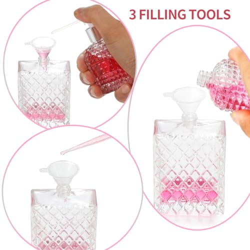 1Pcs 100ml 3.4 oz Refillable Spray Perfume Bottles Large Cosmetic Fine Mist Atomizer Empty Portable Clear Glass Essential Oil Container for Travel4