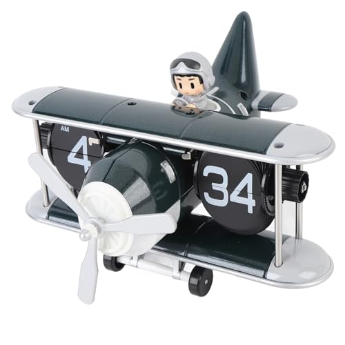 Reloj de escritorio retro con forma de avión, el regalo original perfecto para decoración de casa 2