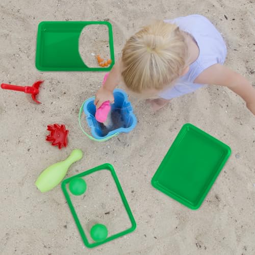 Image of Craft Tray,24 Pack Art Trays for Kids Plastic Activity Trays Stackable Craft Trays,Shallow Craft Storage Organizer, DIY Project & Painting Tray,Art Supplies,9.45 x 7.1 x 0.98 Inch (Green)