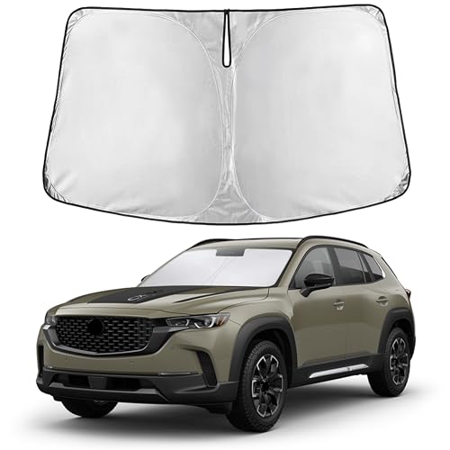 EcoNour Windshield Sunshade Compatible for Mazda CX-50 2023-2024 2025 2026 Sun Visor for Front Windshield & Window Sun Shade Cover UV Heat Blocker & Protector Car Accessories