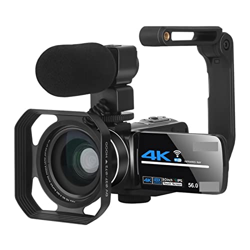 Ficha técnica Cámara de acción Cámara de vídeo Digital de transmisión 4K cámara web Wifi videocámara para fotografía visión nocturna infrarroja grabadora Vlog de 56MP para exteriores 128G SD Card - Fernando Cortés