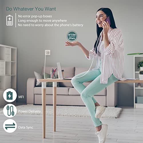 Iphone Charger,Cube Apple Charger Iphone[Apple Mfi Certified]2Pack 6Ft Lightning Cable Quick Fast Charging Cord Usb Wall Chargers Travel Plug Adapter For Iphone 13/12/11/10/X/8 Plus/Xr/Xs Max/Se/Ipad #TOP5