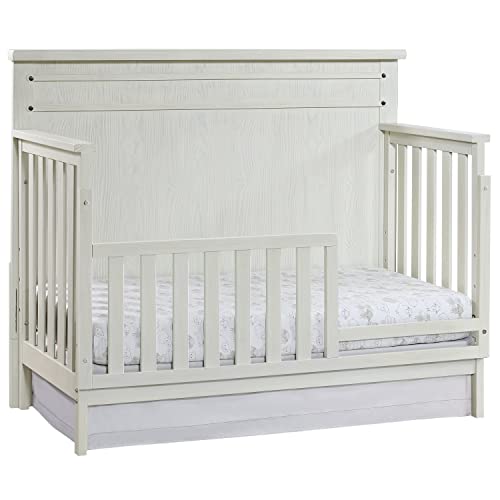 Image of Soho Baby Ellison Crib to Toddler Bed Guard Rail Conversion Kit, Rustic White, GreenGuard Gold Certified