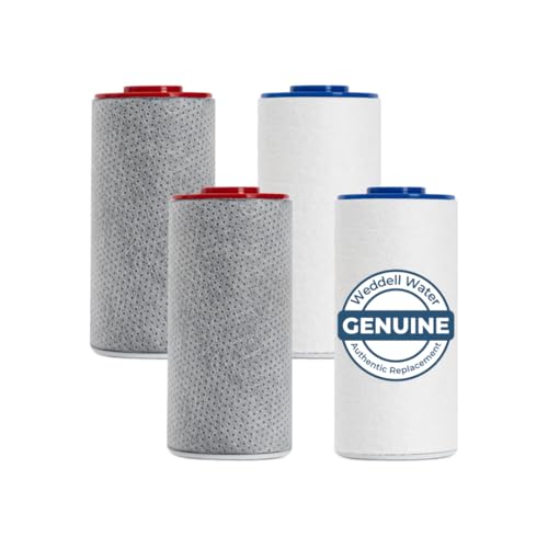 Image of Weddell Duo Shower Filter Twin Pack Replacement Cartridges - NSF Certified Shower Filter, Removes Chlorine, PFAS, & Particulates, Clinically Tested For Healthier Skin & Hair (2+2)