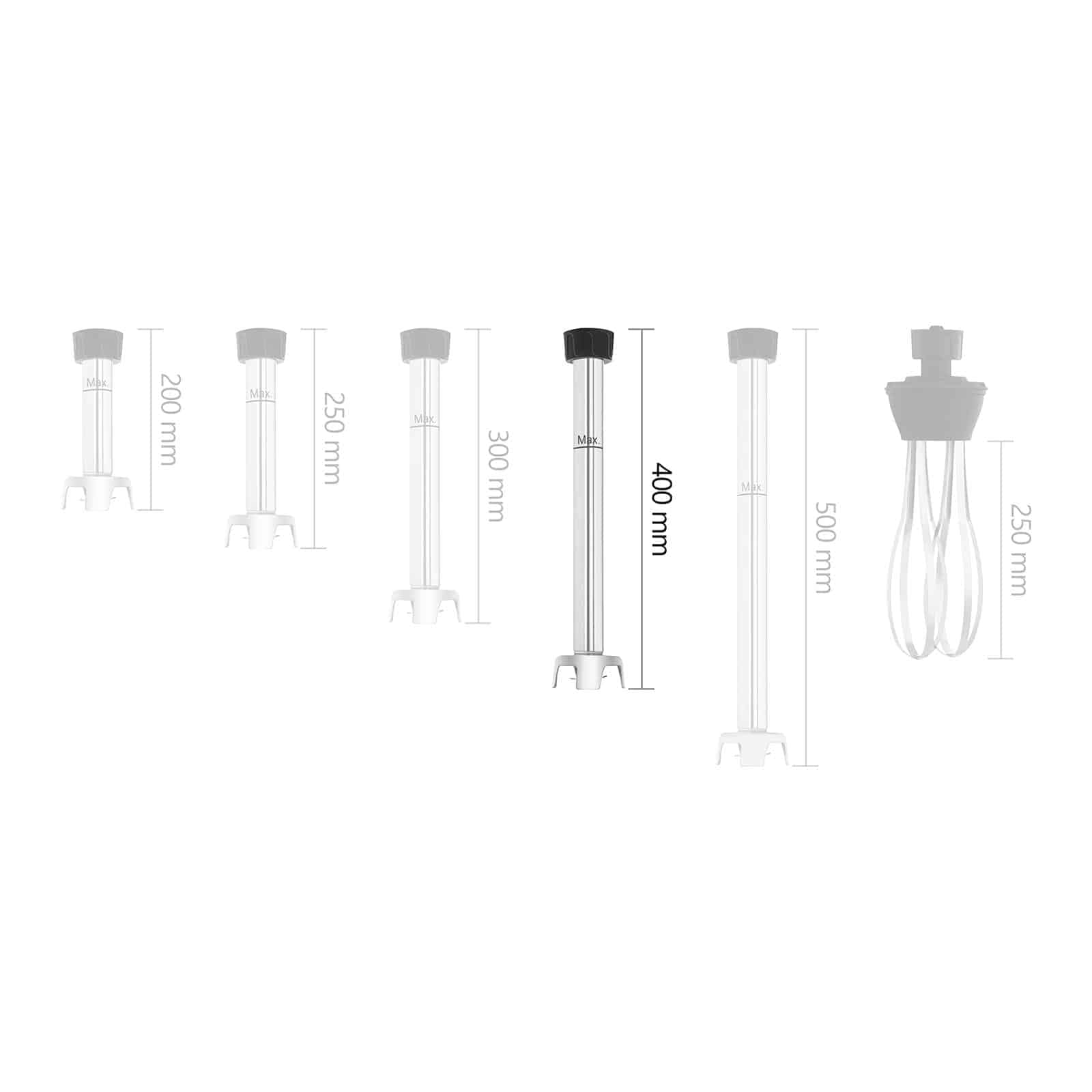 Royal Catering RCMA-400 Albero per Frullatore a Immersione (400 mm) Acciaio inox
