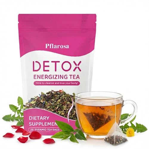 Detox Tea for Weight Loss and Belly Fat 28 Day Herbal Detox Tea with Green Tea & Dandelion | Natural Wellness Tea for Metabolism & Healthy Weight Support | Vegan Herbal Tea