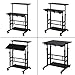 UNICOO Portable Standing Desk on Wheels, Height Adjustable Mobile Workstation, Versatile for Home Office, Rolling Sit-Stand Design, Ergonomic