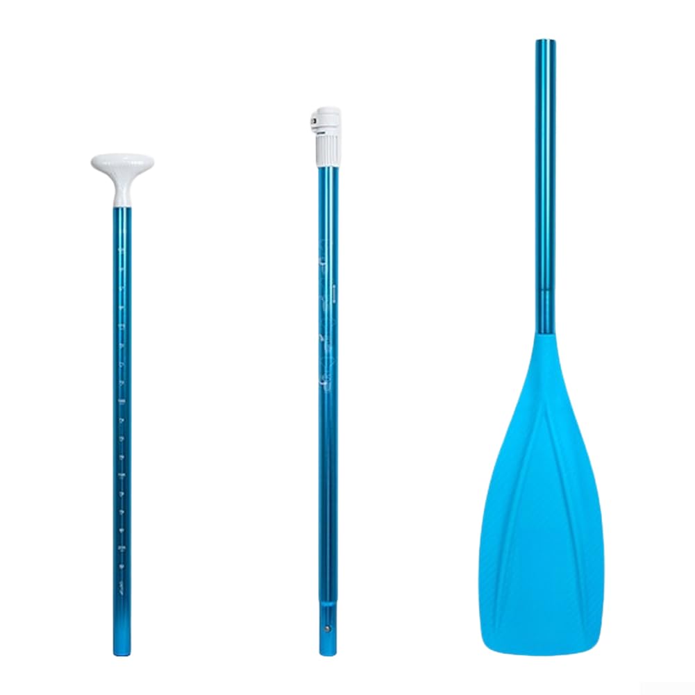 Pagaia a 3 sezioni 160-210 cm arancione blu nylon pagaia a 3 sezioni (arancione) | Forte albero in alluminio, ripartizione a 3 sezioni, adatto per gommoni, facile trasporto, uso del mare del fiume
