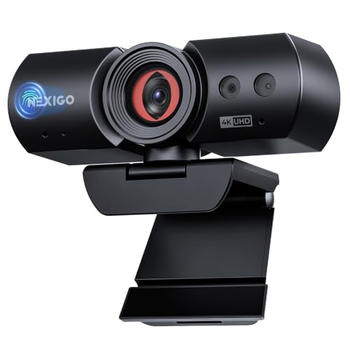 NexiGo HelloCam Ultra�A4K�E�F�u�J�����AWindows Hello ��F���A�����d�q�V���b�^�[�A1080p 60fps�A9�X�e�b�v�f�W�^���Y�[���A�X�e���I�}�C�N�A�Y�[��/�`�[��/�X�g���[�~���O/�r�f�I�ʘb�p�E���g��HD�E�F�u�J����