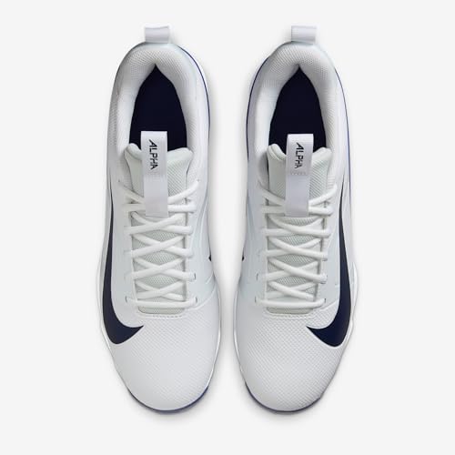Nike Alpha Menace 4 Shark Football Cleats (FN0028-104, White/Midnight Navy/Photon Dust/Midnight Navy)4