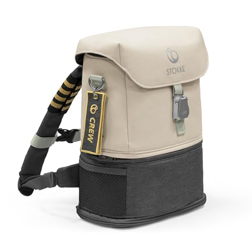 Stokke JetKids Mochila, Moonglow White - Diseño Expansible para Niños de 2 A 7 años - Material Repelente al agua y fácil de limpiar - Incluye Almohadilla para Asiento