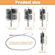 5 Stück Ofenrohrbürsten Reinigung Set 30mm 50mm 80mm 150mm Flexible Ofenrohrbürste + 1m Biegbare Schubstange, Dauerhaft Stahldraht Schornsteinfeger für Reinigen Schornsteinen, Kessel, Pipeline