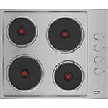 Beko 60cm Sealed Plate Electric Hob - Stainless Steel