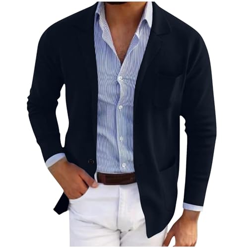 Men's Slim Fit Blazer Casual Sport Coats Regular Button Down Solid Color Notched Lapel Jackets Comfy Fall Outerwear