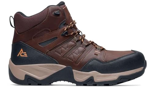 Image of ACE Work Boots Men's Nano Composite Toe (Nct) Hiker Work Boots, Slip Resistant, Water Resistant