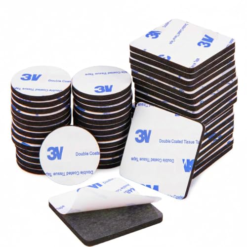 ZISMA Double Sided Sticky Pads 50 Pcs Heavy Duty Strong Mounting Adhesive Foam Pads Adhesive Waterproof Double Sided Tape Square (40mm x 40 mm) & Round (30mm)