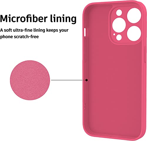 Image of Elzzi Microfiber Square Candy Case Compatible for iPhone 14 PRO MAX, Shockproof Slim Back Cover Liquid Silicone Case -Forest Green (Hibiscus)
