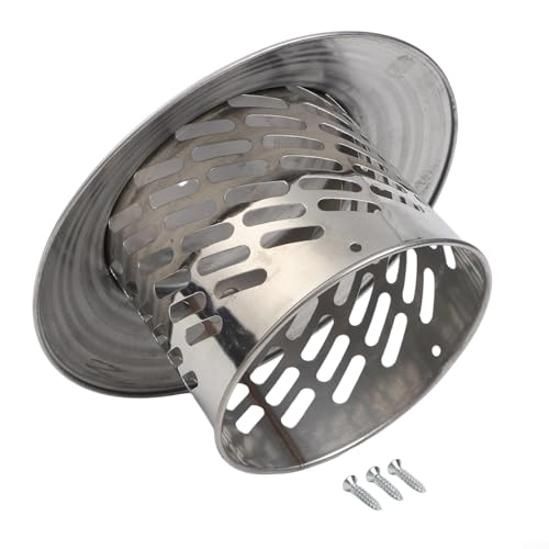 Besttoolifes Tapa de chimenea de acero inoxidable 304, cubierta de ventilación de techo, protección contra lluvia y nieve, campana de escape para estufas de leña o aceite del hogar (110 mm)