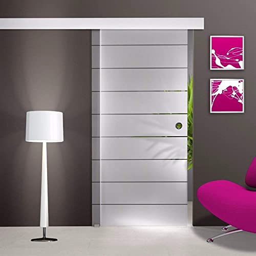 Kit de rail pour porte coulissante masqué en aluminium de 5 à 8,2 pieds