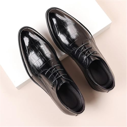 Durable Mens Leather Oxford Lace Up Shoes Comfortable for Business Work Walking and Formal Wear2